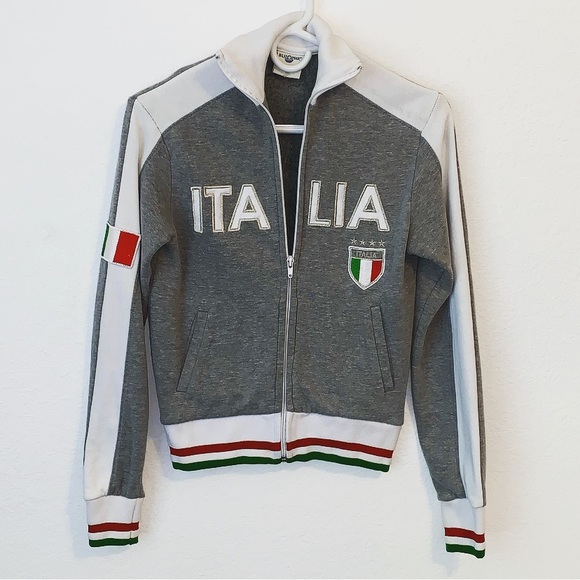 Blu Mar Tops - Italia Grey Zip Sweatshirt Size XS Thick